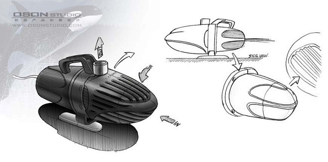 欧辰产品创意设计-园艺水泵 造浪水泵 潜...