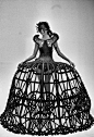 Sculptural Fashion - dramatic cage dress; dark fashion; wearable art // Malgorzata Dudek