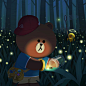 ✨ #glowing #fireflies #BROWN #angelring #on #SALLY #LINEFRIENDS