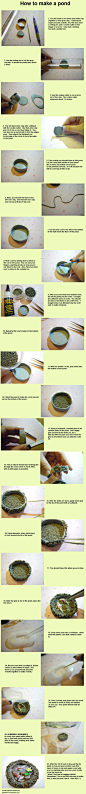 Miniature Koi Fish Pond Tutorial 3/3 by *SmallCreationsByMel on deviantART - so cute for a dollhouse!