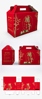 红色端午粽子手提礼盒包装