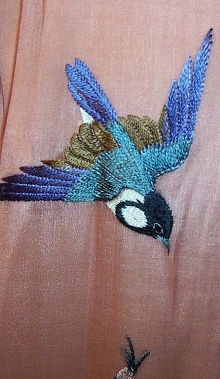 Flying bird embroide...