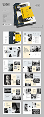 简约时尚A4画册作品宣传册杂志写真书籍装帧内页排版ID设计模板-淘宝网