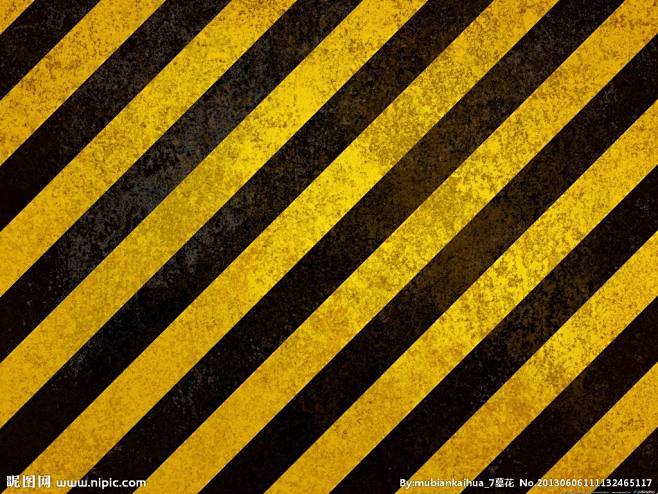 警戒线条纹 黄黑条纹 材质 纹理