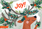 Joy! Christmas Cards : A cute set of festive Christmas cards to warm you up over the holidays.