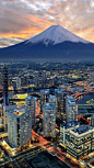 Yokohama City And Mt. Fuji - Japan