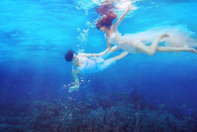 水下婚纱婚纱摄影作品