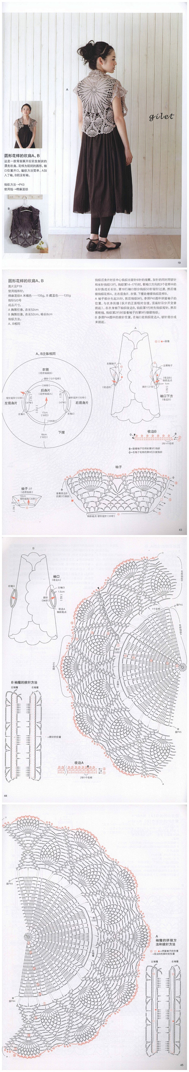 【圆形花样坎肩】- #图解# #手工# ...