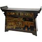 Black Lacquer Daily Life Altar Cabinet - OrientalFurniture.com