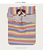 针织棉四件套纯棉1.8m床上用品天竺棉2.0m裸睡简约条纹床单被套-tmall.com天猫