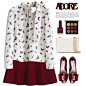 A fashion look from March 2016 featuring white blouse, short skirts and patent leather shoes. Browse and shop related looks.