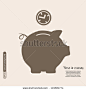 Piggy bank - saving money. Vector. - stock vector