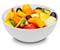 Royalty-free Image: White bowl of fresh cut fruit