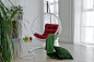 Кресло-кокон «Либра» белое с бордовой подушкой : Плетеное кресло из искусственного ротанга