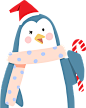 企鹅@圣诞节免扣PNG素材