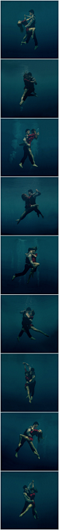 [人像摄影：水下探戈] 俄国艺术家Katerina Bodrunova拍摄的“水下探戈”系列演绎了一对舞者在水下激情舞蹈的画面。该系列并没有放弃浮在深蓝色水中的意象，同时又展现出这对舞者伴着对方的优雅姿势在水中翩翩起舞的形象。Bodrunova的大部分摄影作品均从不同程度“藐视传统物理学，展现了其拍摄主体身轻如燕，穿越时空的能力”。舞者舞步无一不传递出激情和能量。在其所有的摄影作品中，Bodrunova向观赏者呈现了一种强烈的冷色调背景下，由黑暗包围的拍摄主体连贯流动的身体造......