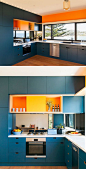 Blue kitchens are a design trend that’s been around for a while now but has recently become even more popular. Dark blue kitchens add color and personality to your home without coming off as silly or overwhelmingly bright. The deep color often pairs nicel