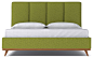 Carter Upholstered Bed from Kyle Schuneman GREEN APPLE midcentury-platform-beds