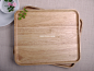 出口日本 天然橡木制 长方特大号厚实茶盘托盘餐盘 木质餐具zakka