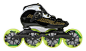 Powerslide Hawk 专业竞速轮滑鞋，鞋码偏小，鞋底比同类型的要软，脚踝部分偏硬，鞋楦头配置极佳。很经典很具有马达速度感的一款竞速鞋。 售价:3580元