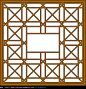 木质正方形循环对称移窗