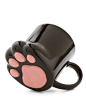 *Samyo美国代购 创意生活 可爱黑色猫爪粉色肉垫陶瓷马克杯的图片
