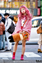 #原宿街拍# Hikapu，搭配：Kawaii Pink Harajuku Street Style w/ Nebaarukun, Swankiss, Last Virgin & WC O网页链接