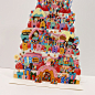 日本创意立体生日贺卡微缩世界蛋糕森林之屋摆件礼物女友祝福卡片-淘宝网