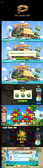 迷失之岛 游戏截图 休闲游戏 消消乐 小岛重建冒险 欧美卡通 UI界面