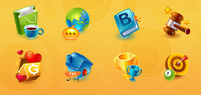 游戏橘子icon图标设计