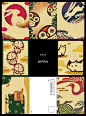 原创明信片 日本插画 古典日式 第二季 7张一套平面图