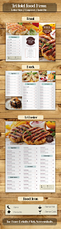 Trifold Simple Food Menu on Behance