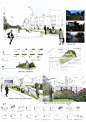Landscape Design Idea - Architectural drawing / rendering / diagram - Presentation layout: 