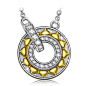 Amazon.com: PN 公主 NINA 925标准纯银 ❤ YOU ARE MY SUNSHINE ❤ AAA 立方氧化锆吊坠项链45.72厘米 + 30.48 cm 扩展, NSG05987BW: Jewelry