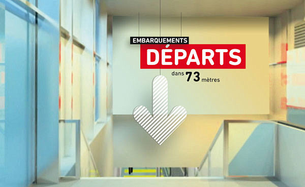 Graphéine的里昂机场导向视觉设计