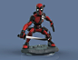 Deadpool Infinity Style, daniele angelozzi : Deadpool inspired by the amazing disney infinity style. modeled in zbrush, rendered in keyshot. costume design reimagined from the amazing model made by Alessandro Baldasseroni.