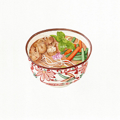 Bundchen采集到水彩美食插画