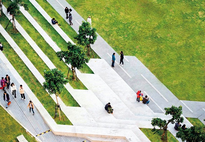 案例 - 行草地景 台中绿园道 - 设计...