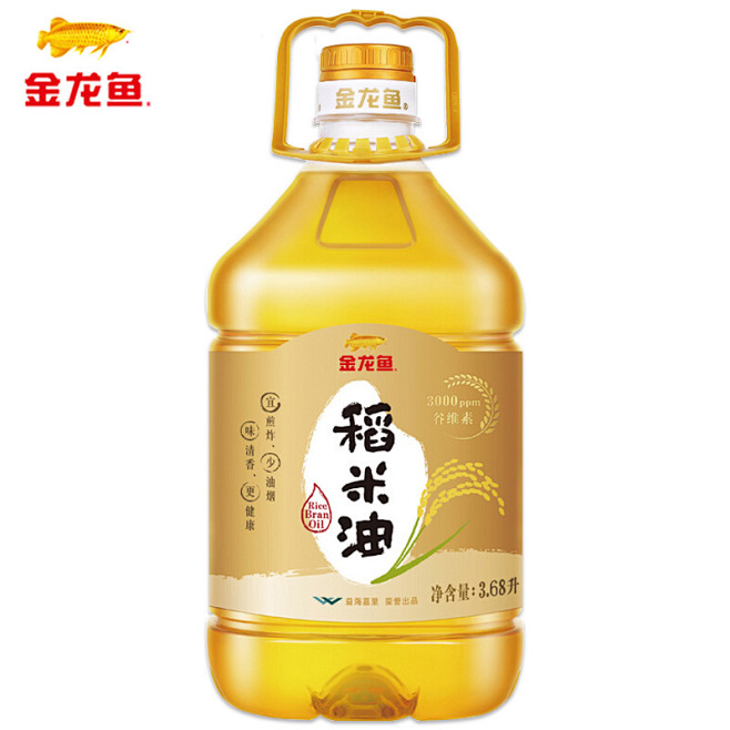 金龙鱼3000PPM稻米油3.68L富含...