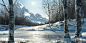 Frozen River, Julien Gauthier : Concept for a friend's project +  Lighting studies