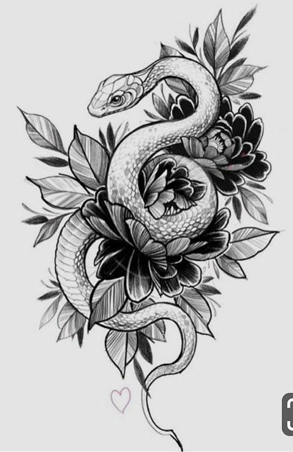 【图片】蛇，纹身手稿分享【广州纹身吧】_...