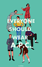 Everyone Should Wear A.P.C. : Inspired by lookbook of A.P.C., and created series of character illustration based on their lookbook.