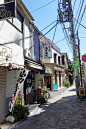 old street in Harajuku, Japan