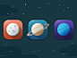 Flat Icons Planets
