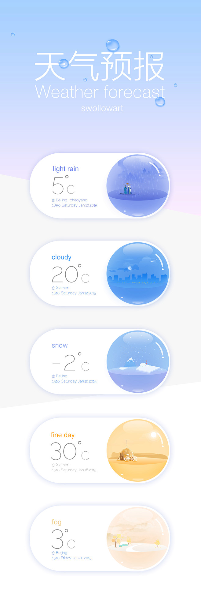 天气icon练习#天气##UI#