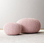 Knit Cotton Pouf