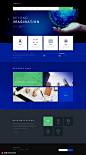 全球经济商务科技蓝色简约企业官网 web网页 企业官网
