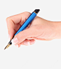 拿着钢笔写字的手高清素材 png 页面网页 平面电商 创意素材 png素材