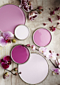 shades of orchid // Would be Lovely in a bathroom or powder room. Or even a laundry room!: 
