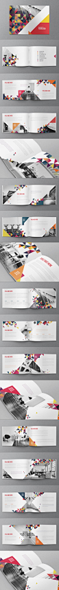 Colorful Triangles Brochure on Behance@北坤人素材
